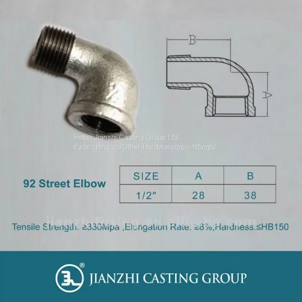 Galvanized Pipe Fitting Male and Female Elbows for Sale