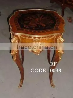 Antique Table - French Table With Brass - French Coffee Table With Ormolu photo-3