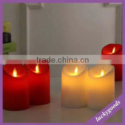 LPL052 Party Favor White and Red Moving Flame Led Candle for Sale photo-2