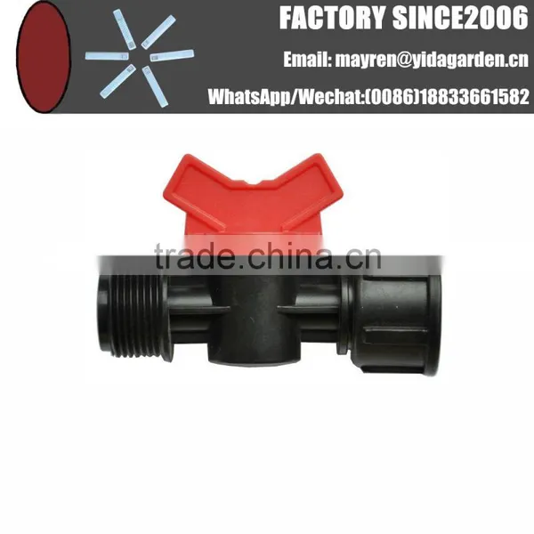 Female and Male Threaded Valve for PVC and PE Pipe Connector