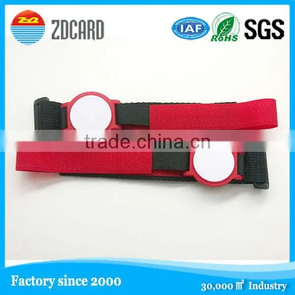 Nylon Black White Reusable id Bracelet Wristband photo-3