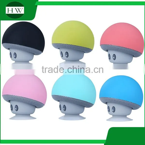 Mushroom Silicone Music Amplifier Mobile Phone Sucker Stand Holder Sound Box Mini Portable Waterproof Wireless Bluetooth Speaker photo-3