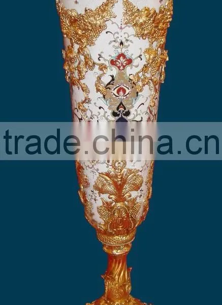 Elegant White Handicraft Ceramic Flower Receptacle With Lady Dancing photo-6