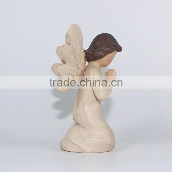 Hot Selling Wood Resin Angel Statue Crafts photo-2