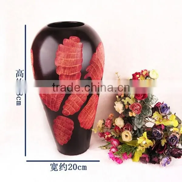 Thailand Import Wooden Crafts Creative Personality is Hand-cut Wood Vases Wholesale photo-2