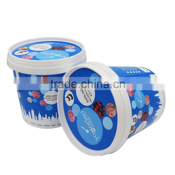 OEM IML Plastic Disposable Food Container,Ice Cream Containers Quart Packaging photo-4