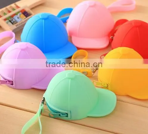Cy277 Creative Small Silicone Hat Coin Purse Cute Kids Cartoon Mini Wallet Kawaii Bag Coin Pouch Children Purse photo-5