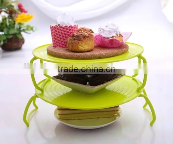 Wholesale Plastic Round Plate Holder Microwave Rack photo-2