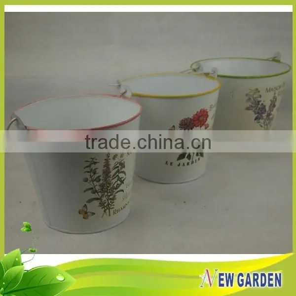 Unique Luxury Handicraft High Quality Barrel Flower Pots With Handles photo-2