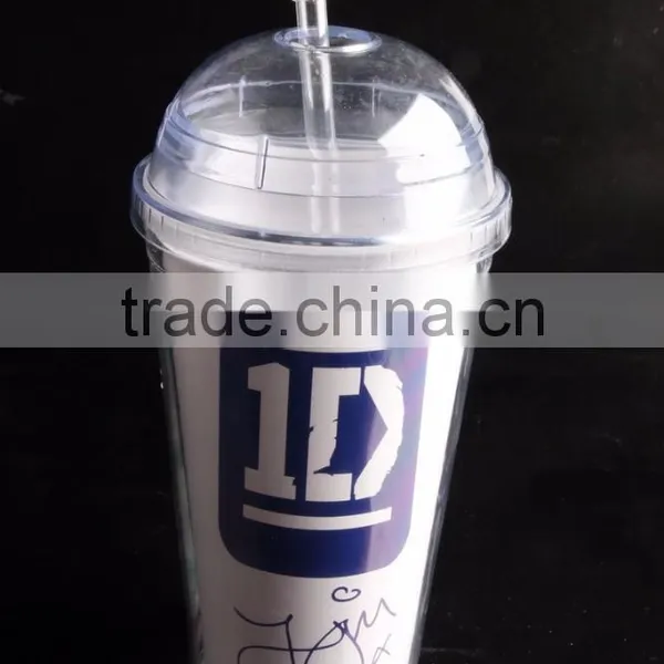 Plastic Tumblers With Dome Lids and Straws photo-5