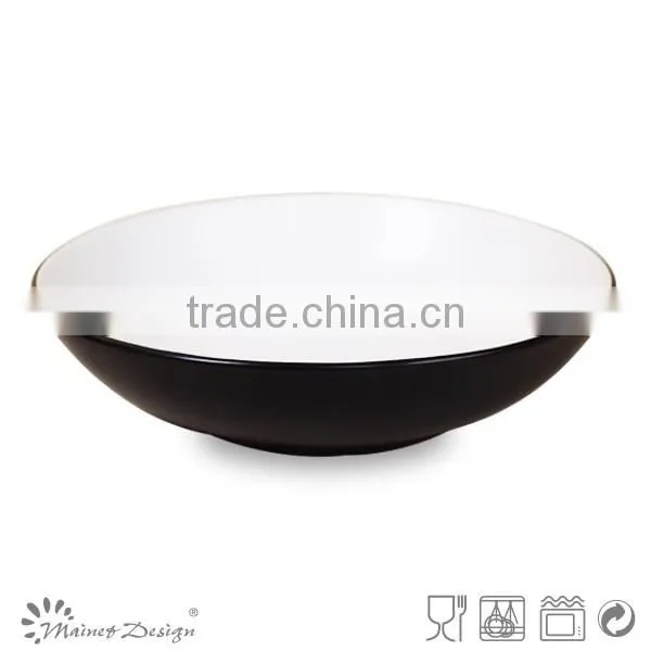 Hot Ceramic Two-tone Soup Plate Top Selling Factory photo-3