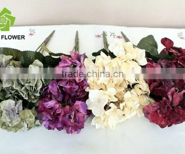 Autumnal Hydrangea Artificial Hydrangea Bouquet Decorative Landscaping Hydrangea Bouquet photo-2