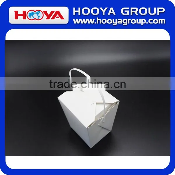 16oz /26oz /32oz Disposable White Paper Food Packing Box With Plastic Handle,waterproof and Oilproof photo-5