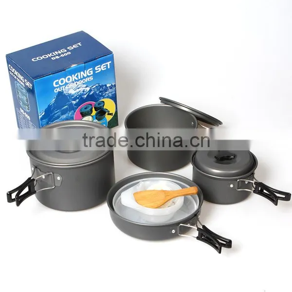 13 in 1 Outdoor Folding Cookware Cookware Pot Pan Set Camping Pot 5-6 Ppl Hard-anodized Aluminum Cooking Pots