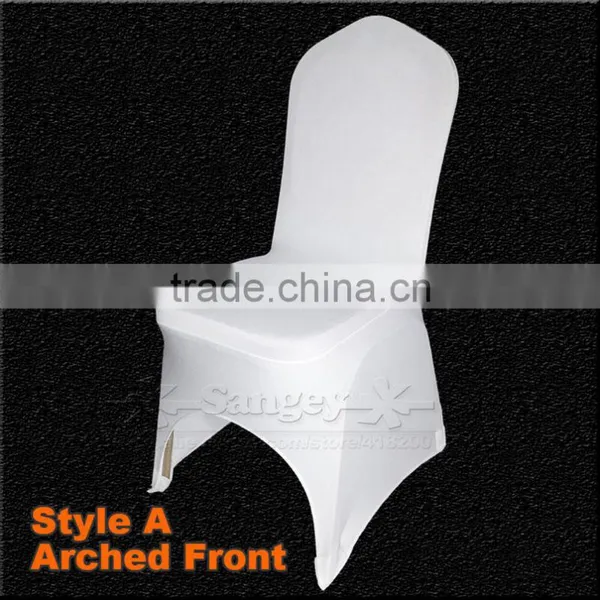 100 PCS Universal White Stretch Polyester Spande Wedding Party Chair Covers for Weddings Banquet Hotel Decoration Decor photo-2