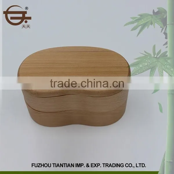 Leakproof 3 Compartment Eco-friendly Wooden Bento Box photo-3