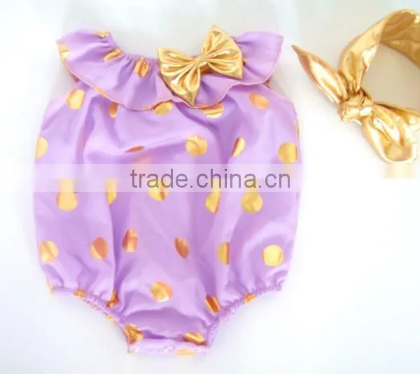 Baby Rompers Wholesale Baby Clothes,gold Polk Baby Rompers,baby Wear photo-4