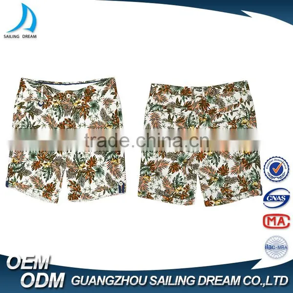 2016 Summer Wholesale Fashion Orange Print Stylish Designer Cheap Cotton Short Pants for Men photo-2