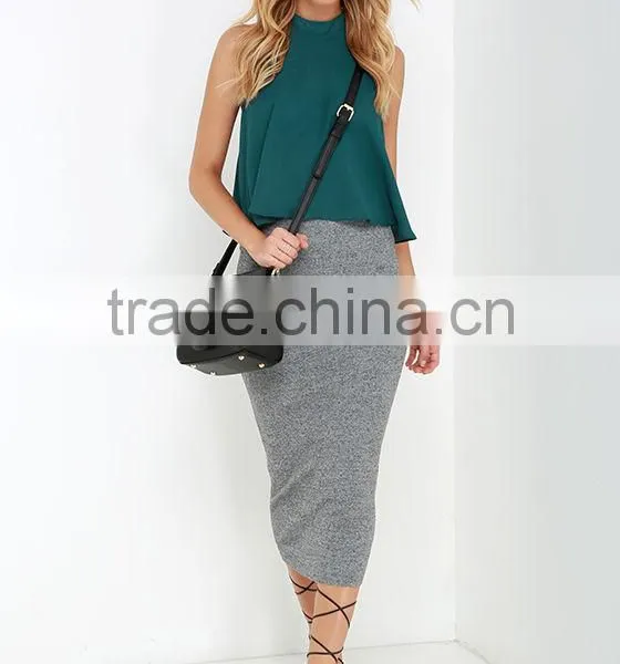 New Summer High Quality Sleeveless Plain Style Fashion Blouses From Garment Factories in China photo-3