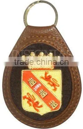 Hand embroidered leathern Key Holders / Fobs