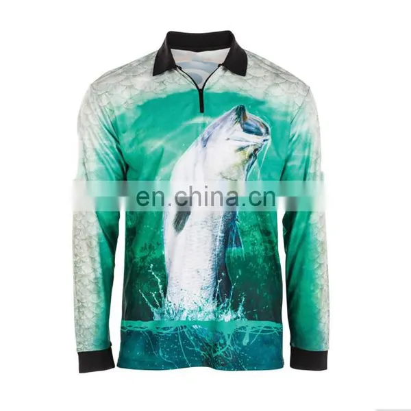 OEM Round Neck Fishing Shirts&polyester Fishing Shirt&quick Dry Fishing Shirts photo-3
