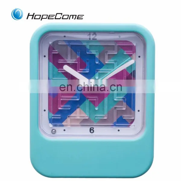 Square Quartz Table Plastic Desk Clock photo-4