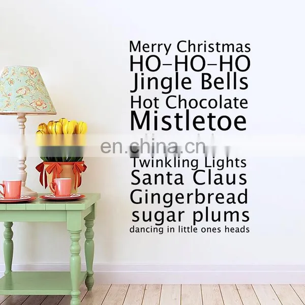 Merry Christmas English Blessing Wall Glass Decor Stickers photo-2