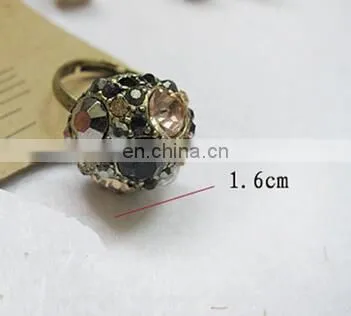 Godbead Mushroom Head Ring Fashion Plated Genuine Austrian Crystal Party Club Rings Jewelry photo-3