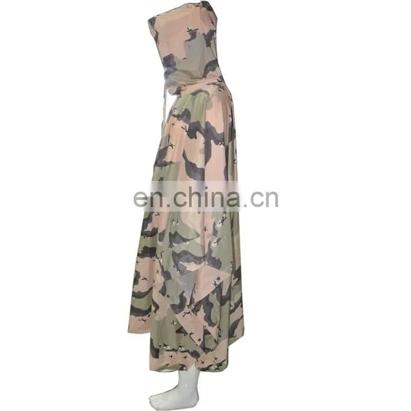High Quality Outdoor Jungle Military Camouflage Rain Poncho With Hood photo-4
