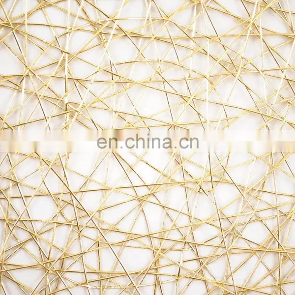 Woven Paper Round Decorative Metallic Placemat photo-2