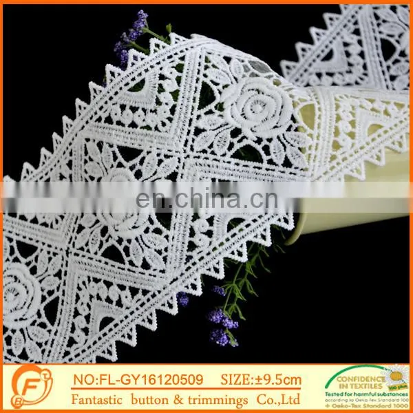 Trimming Laces And Chiffon White Rose Fabric Lace Wholesale Lace photo-2