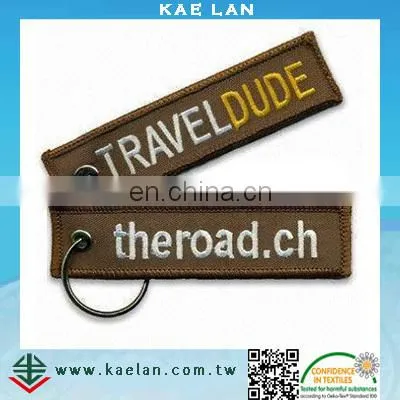Hot new product 2016 custom embroidery high quality keychain