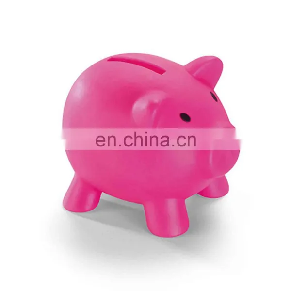 Piggy Shaped Plastic Pvc Coin Bank and Money Box Coin Can With Bottom Lid photo-4