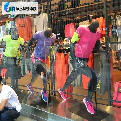 Window Display Sports Muscle Running Female Fiberglass Mannequin photo-2