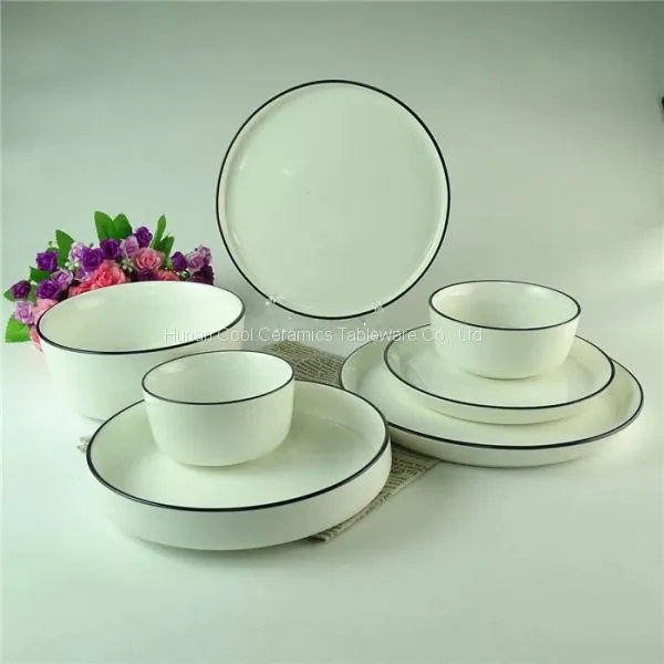 Dinnerware Plate Colored Glaze Plates Sets Dinnerware Ceramic Dinnerware Tableware Set photo-3