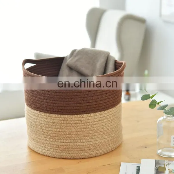 2020 Hot Selling Nordic Wind Cotton Knitting Sundries Storage Basket