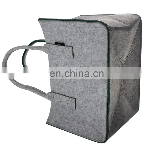 Big Space Green Color Christmas Small Bags Shopping Felt Tote Bag photo-2