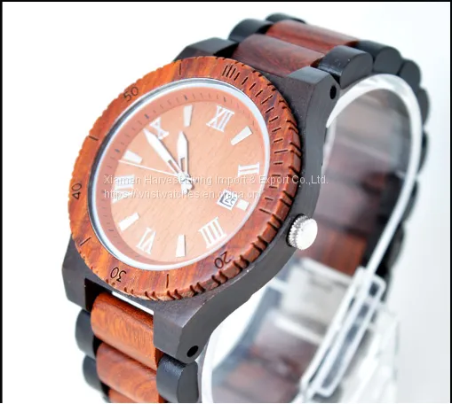 Wholesale Ebony Wooden Watch Wood Dial Quartz Brand Watches Christmas Gift photo-4
