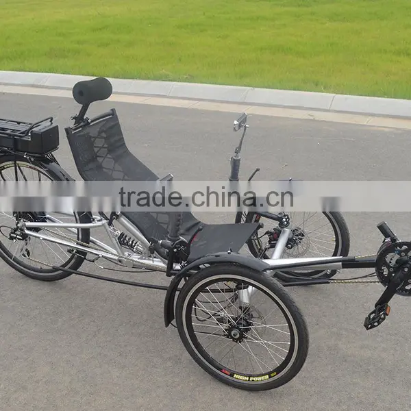 250w Foldable Suspension Electric Recumbent Trike photo-3