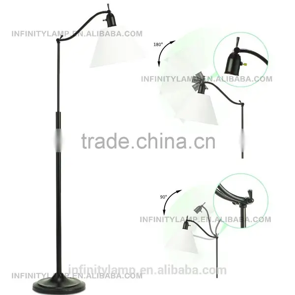 Manufacturer Direct Selling Linen Shade Bulb Included Office Hotel Living Room Floor Lamp Light photo-4