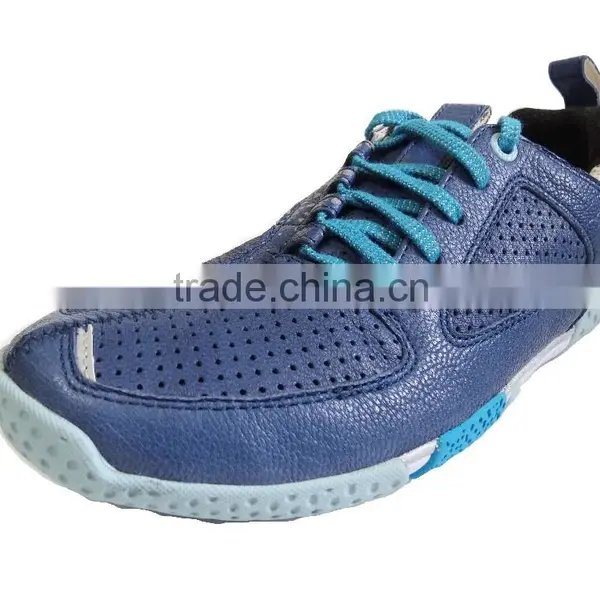 Good Quality Flexible Goat Skin Leather Running Shoes photo-2