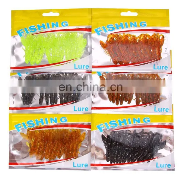 Bag of Crystal Simulation Soft Shrimp 12 Pcs/bagluya Bait Soft Insect Bait Hot Sale 5.5cm/1.4g Squid Lures Pike Lures VIB Lures photo-2