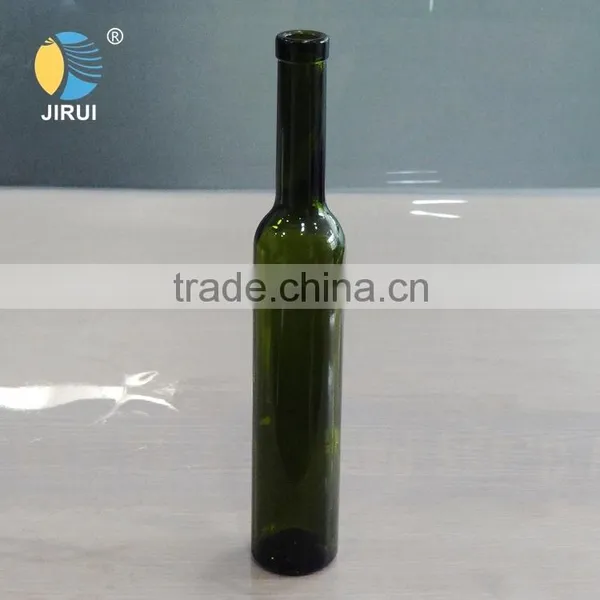 Factory Customized 375ml Black Green Wine Bottle With Cork photo-2