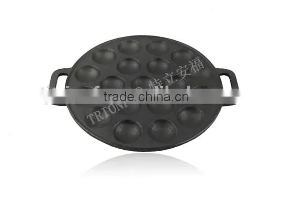TRIONFO 19 Holes Cast Iron Double Ears Takoyaki Pan photo-2