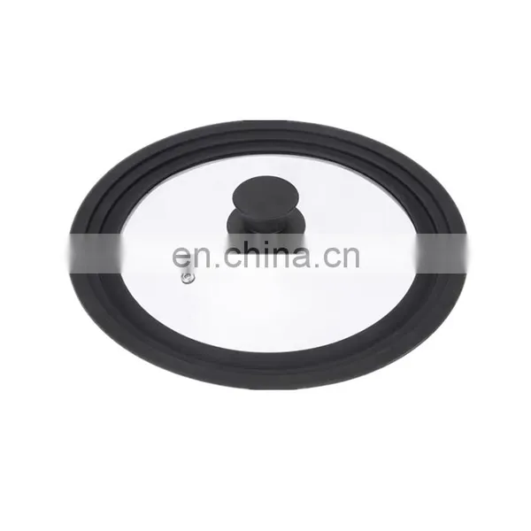 10 11 12 Inch Firm Silicone Edge Tempered Glass Universal Lids for Pots Pans and Skillets photo-4