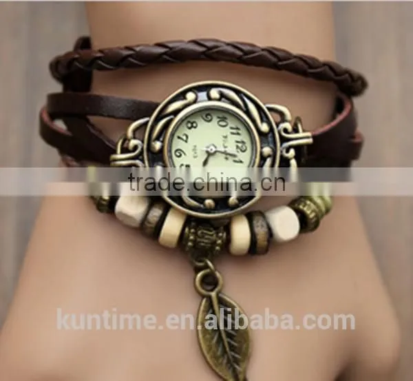 Wholesale Vintage Ladies Watch Leaf Bracelet photo-2