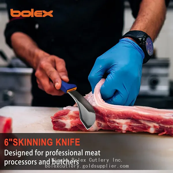 Butcher Knife Set Softgrip,boning Butcher Skinning German Stainless Steel Chef Knife Set,Meat Processing Set for Home Kitchen,Slaughter House Restaurant photo-5