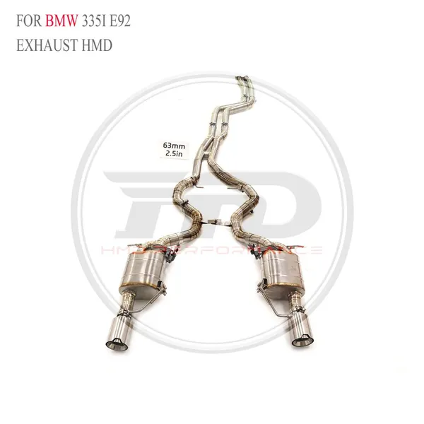 HMD Titanium Alloy Exhaust Catback for BMW F40 M135i B48/M240I B58 G42/340I F30/330i G20 Car Accessories Whatsapp+86 18946955156 photo-5