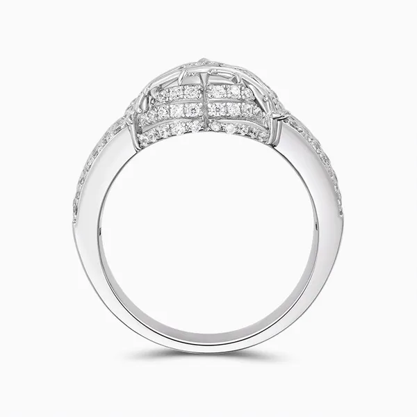 Shining Star Jewelry 925 Sterling Silver Mens Moissanite Hip Hop Jesus Ring photo-4