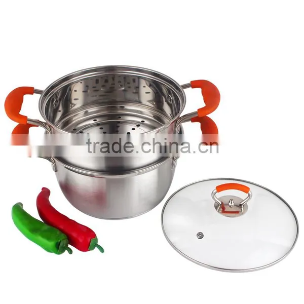 18/8 Stainless Steel Cookware Set With Silicone Handle photo-6